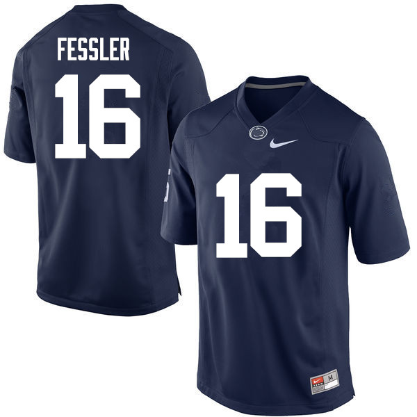 Men Penn State Nittany Lions #16 Billy Fessler College Football Jerseys-Navy
